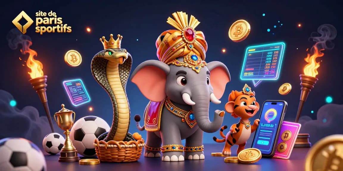 Pariez sur le site de paris sportifs avec notre éléphant joaillier et le tigre maharaja.