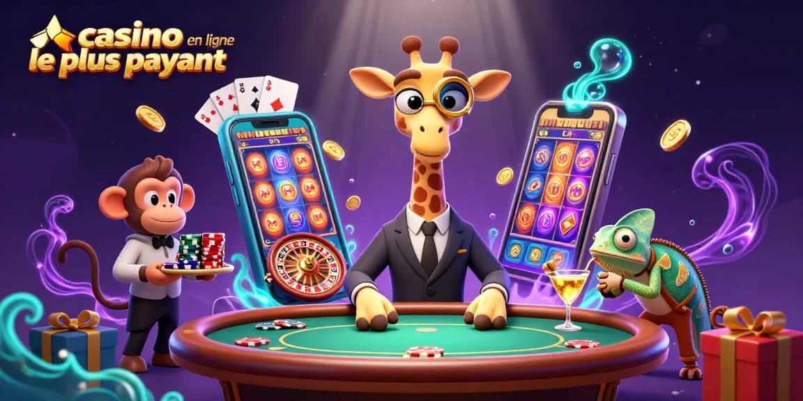 Découvrez le casino en ligne le plus payant avec une illustration vivante d'une girafe haut de gamme au poker