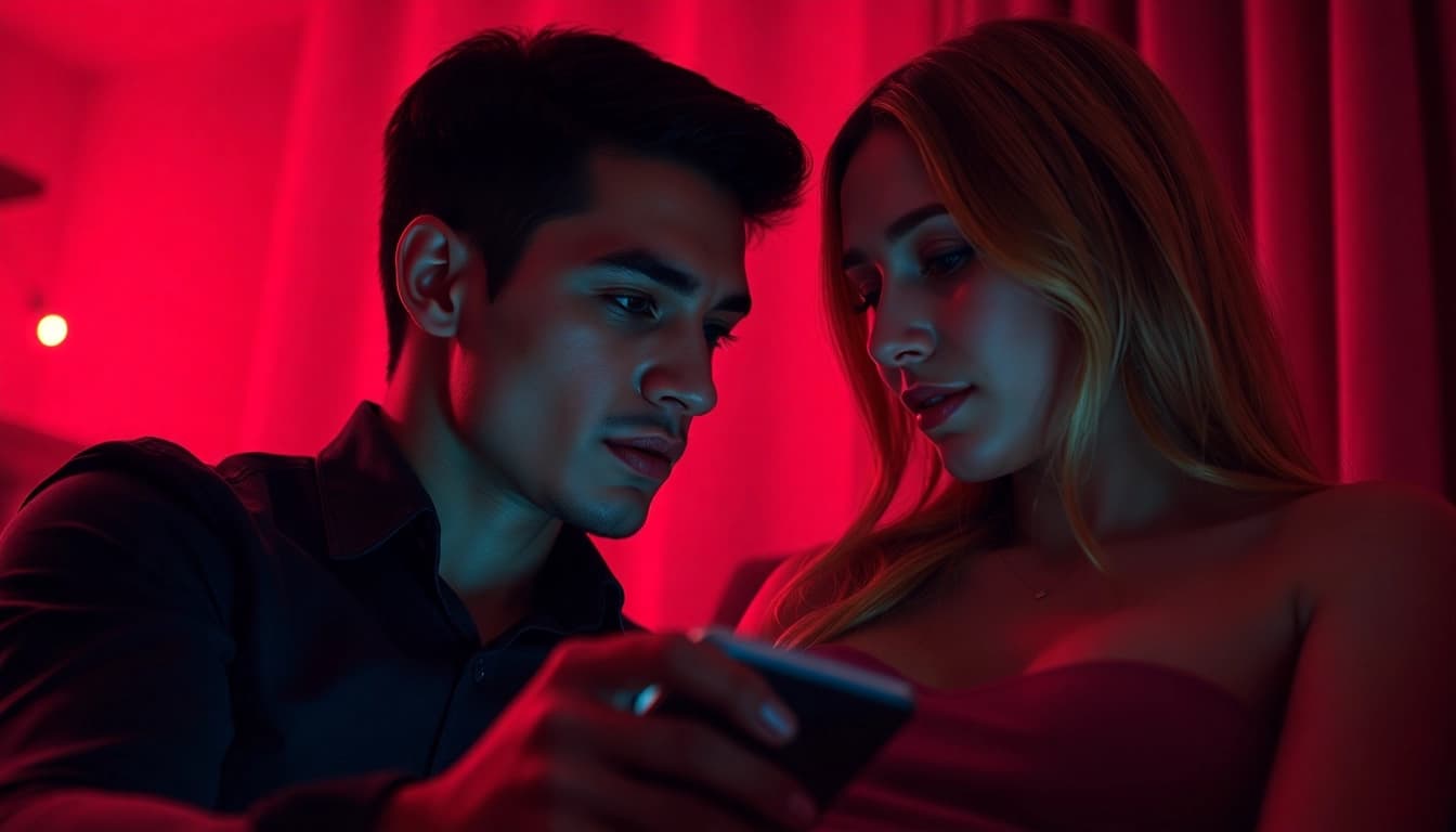 Engaging interaction with a lifelike sex chat AI on a digital interface.