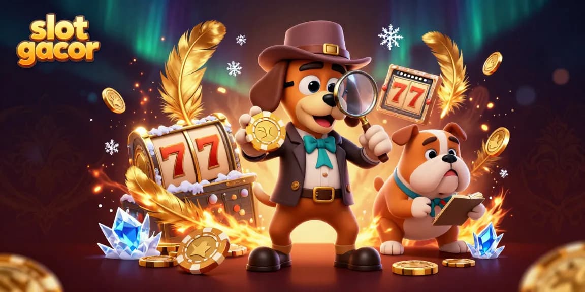 Experience the thrill of slot gacor with our detective duo uncovering jackpot clues in an engaging scene.