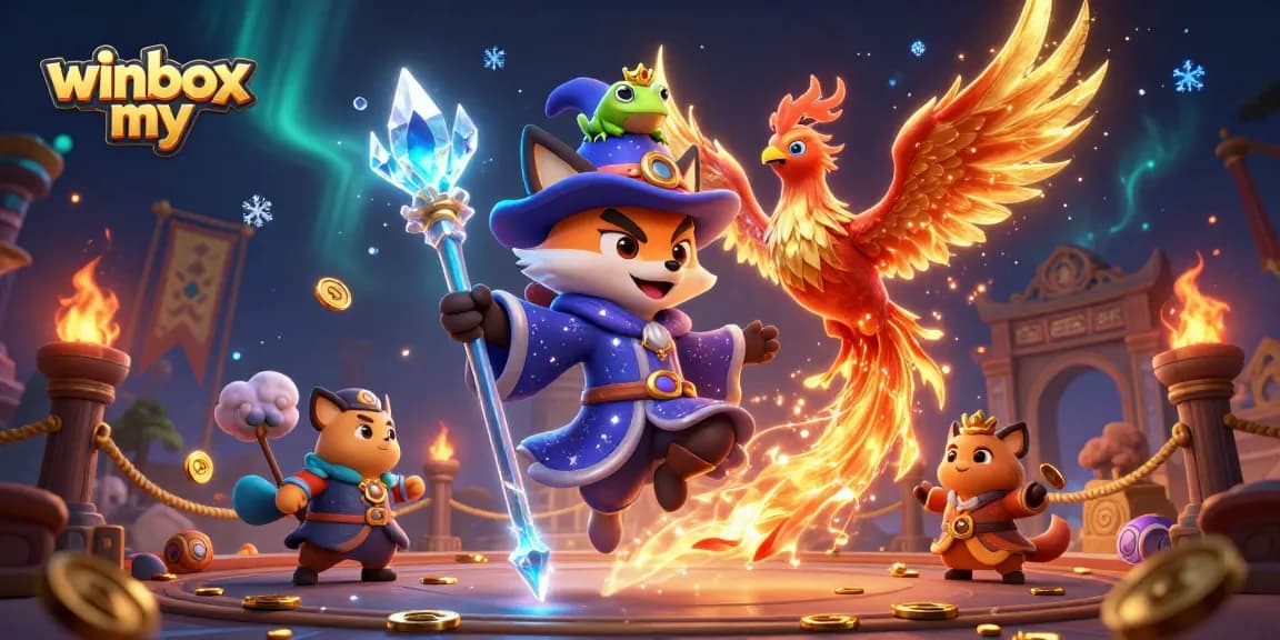 Engage in thrilling gameplay at winbox my with enchanting characters and rich casino elements in a vibrant 3D scene.