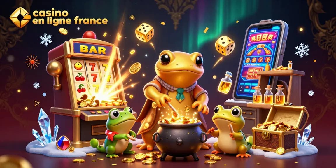Découvrez l'univers captivant du casino en ligne France avec des personnages animés et des éléments de jeux enivrants.