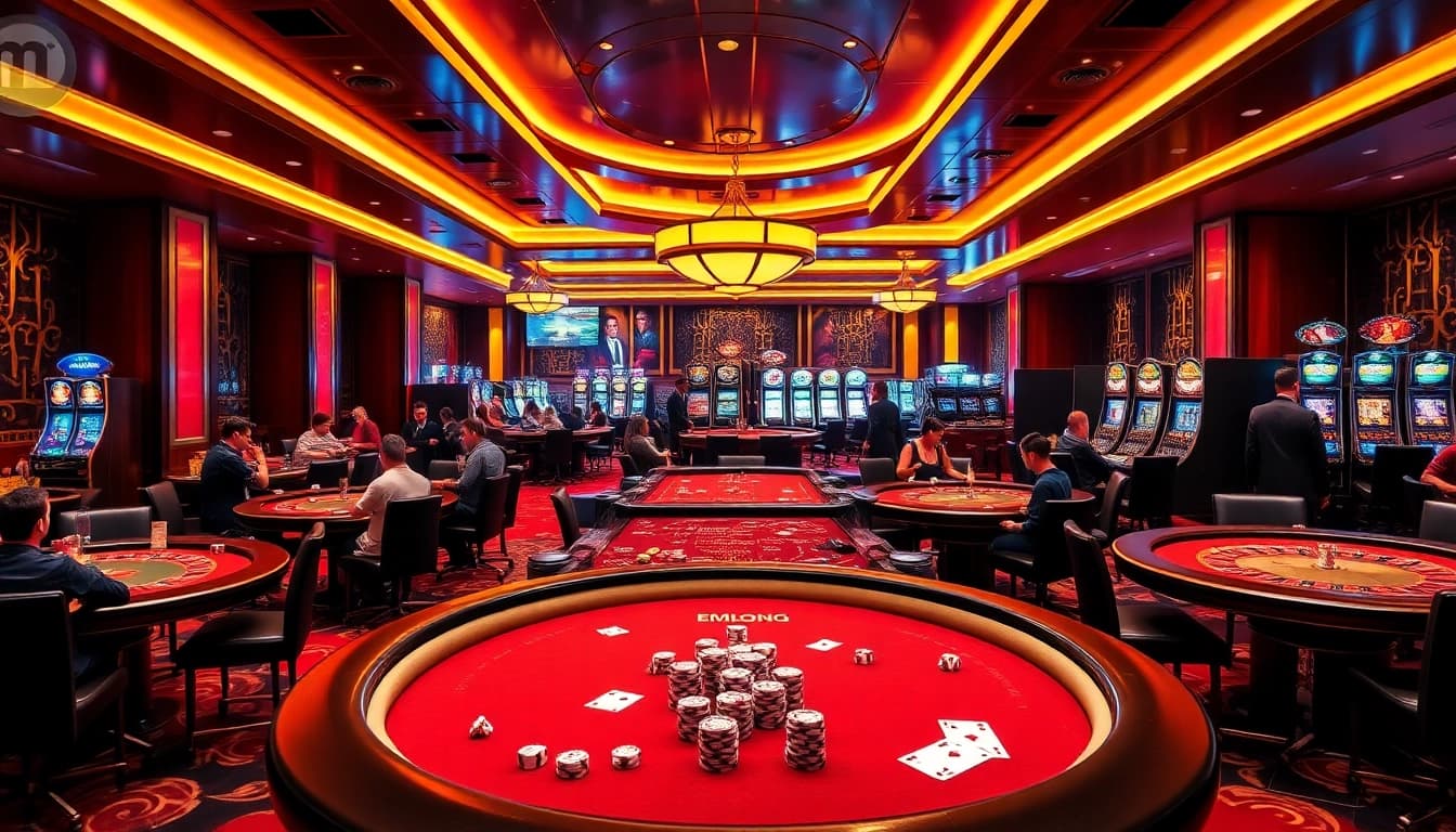 Experience mmoo gaming excitement with vibrant casino tables and thrilling slot machines.