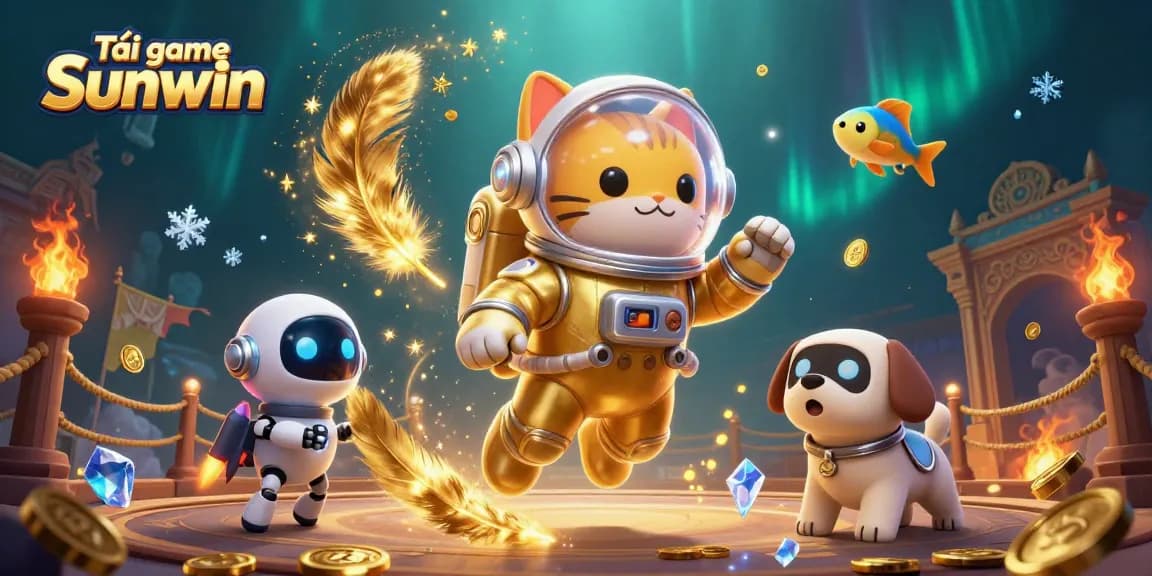 Engage in thrilling gameplay with Tải game Sunwin, featuring unique space-themed characters and dazzling effects.
