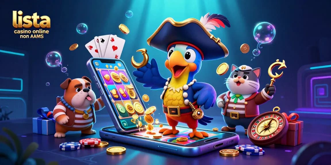 Scopri la lista casino online non AAMS con il capitano pappagallo e i suoi amici nel mondo delle scommesse.