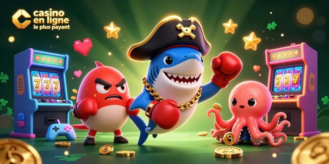 Découvrez des personnages animés dans un environnement de casino en ligne le plus payant, jouant avec des pièces d'or.
