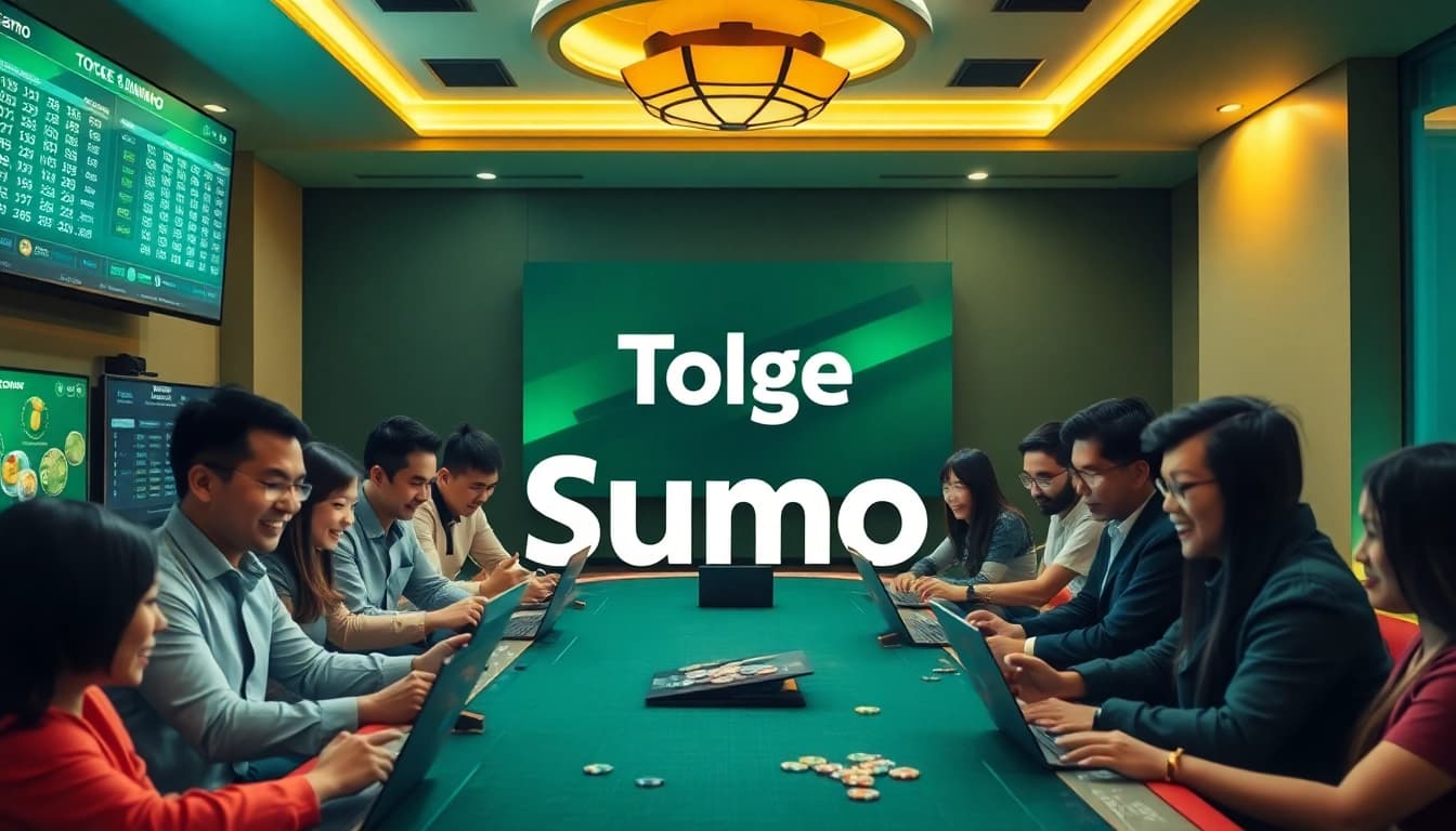 Lingkungan permainan Togel Sumo online dengan pemain yang sedang beraksi