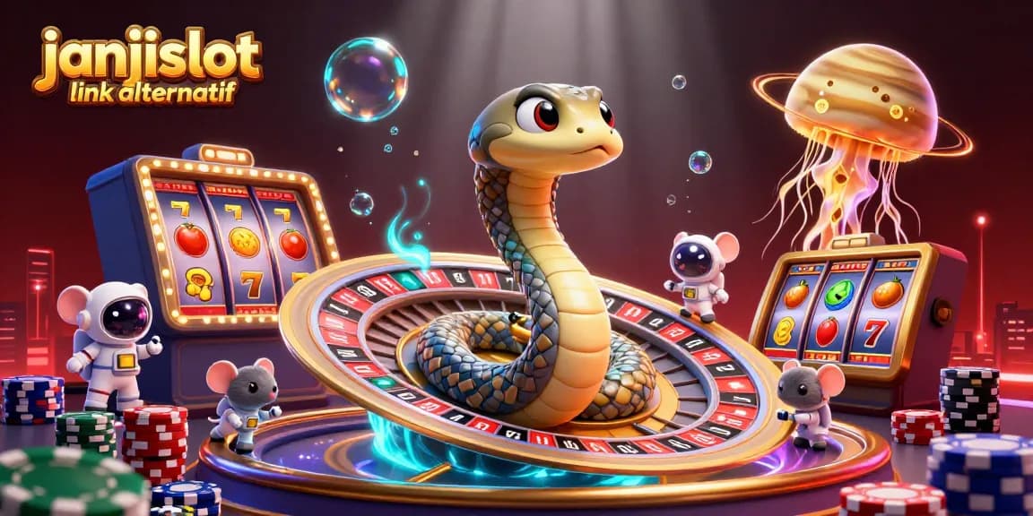 Spin the reels with janjislot link alternatif for exciting jackpot opportunities in this vibrant 3D scene.