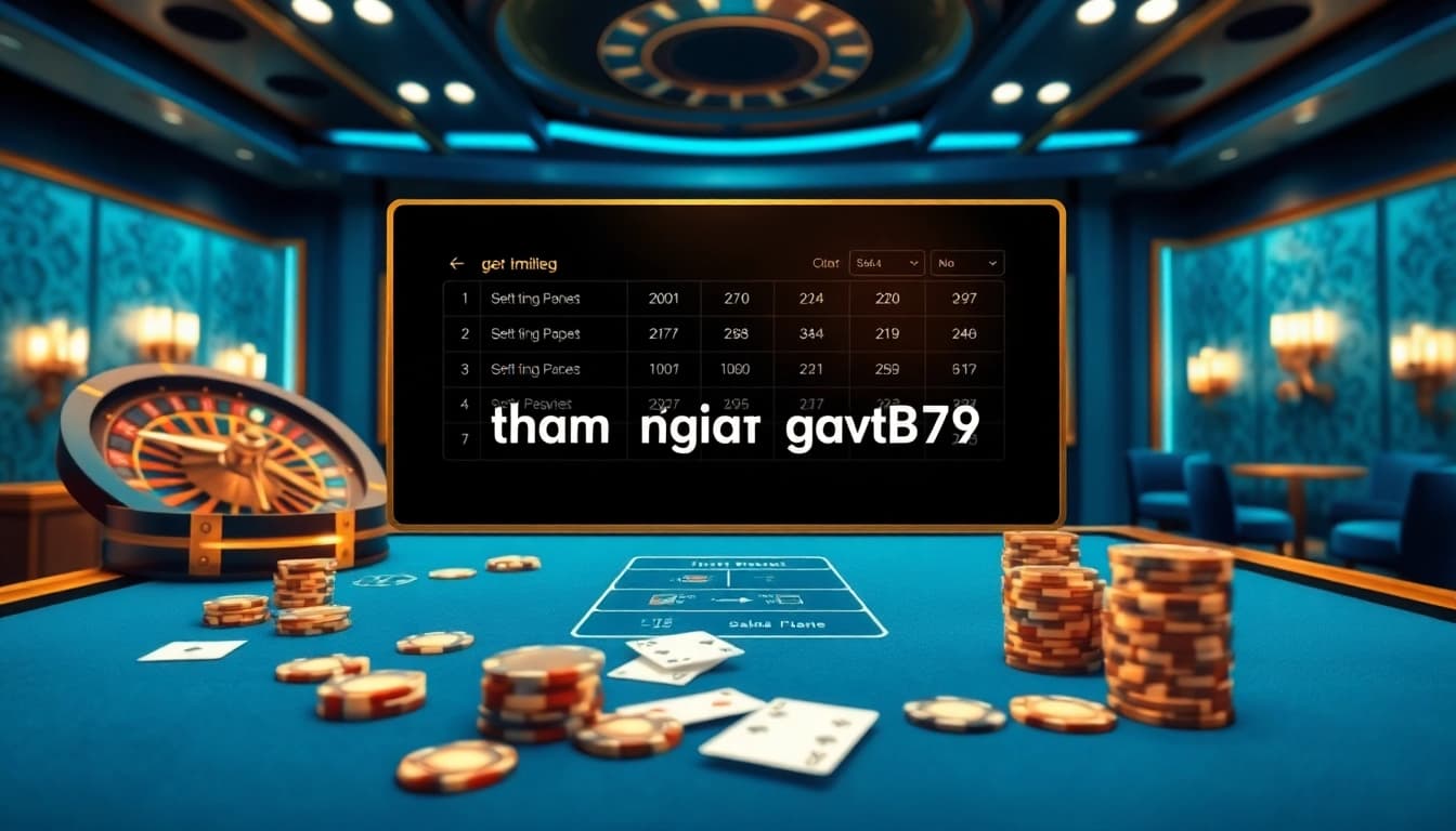 Join the exciting world of online gambling at tham gia gavb79, featuring poker chips and roulette.