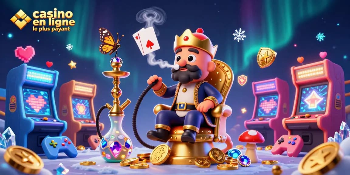 Découvrez le casino en ligne le plus payant avec cette illustration captivante remplie de jeux et de magie
