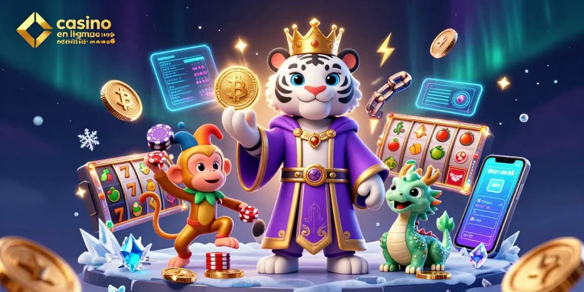 Jouer au casino en ligne retrait immédiat avec des personnages animés, des jetons et des pièces de monnaie 3D scintillants.