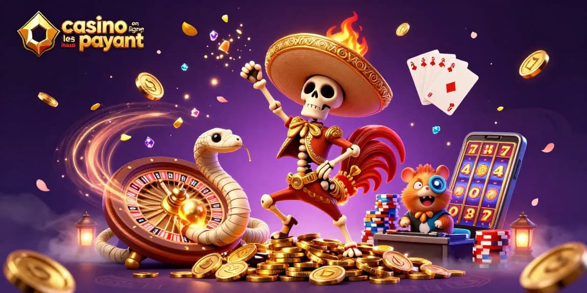 Vibrez avec le casino en ligne le plus payant grâce à un rooster mariachis et des éléments de jeu captivants.