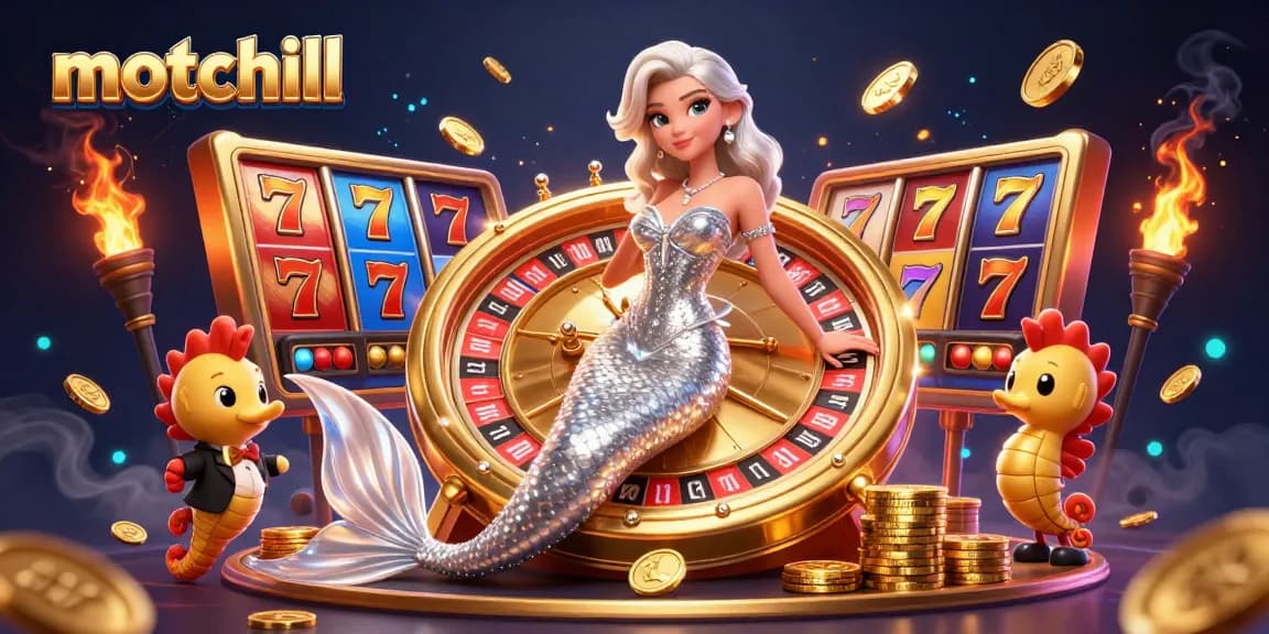 Experience thrilling casino action with motchill’s vibrant slot game scene, featuring stunning characters and dynamic roulette elements.