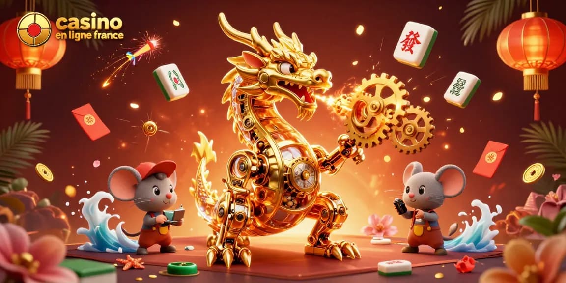 Jouez à des machines de casino en ligne France avec l'incroyable dragon mécanique et d'autres symboles passionnants.