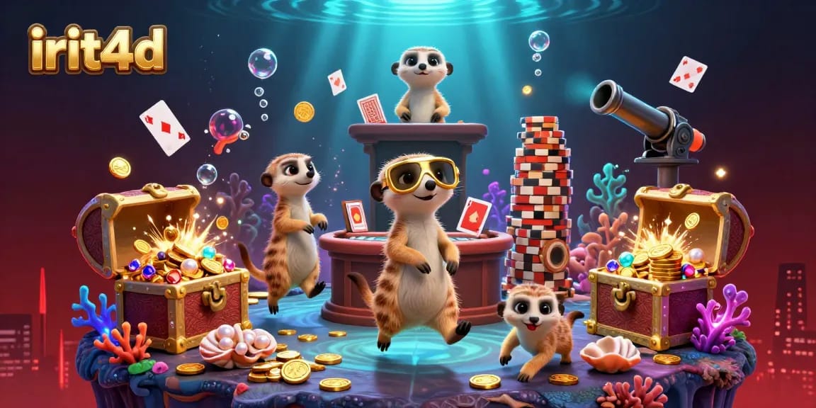 Engage with irit4d’s immersive casino animation featuring meerkats operating in a vibrant underwater scene!