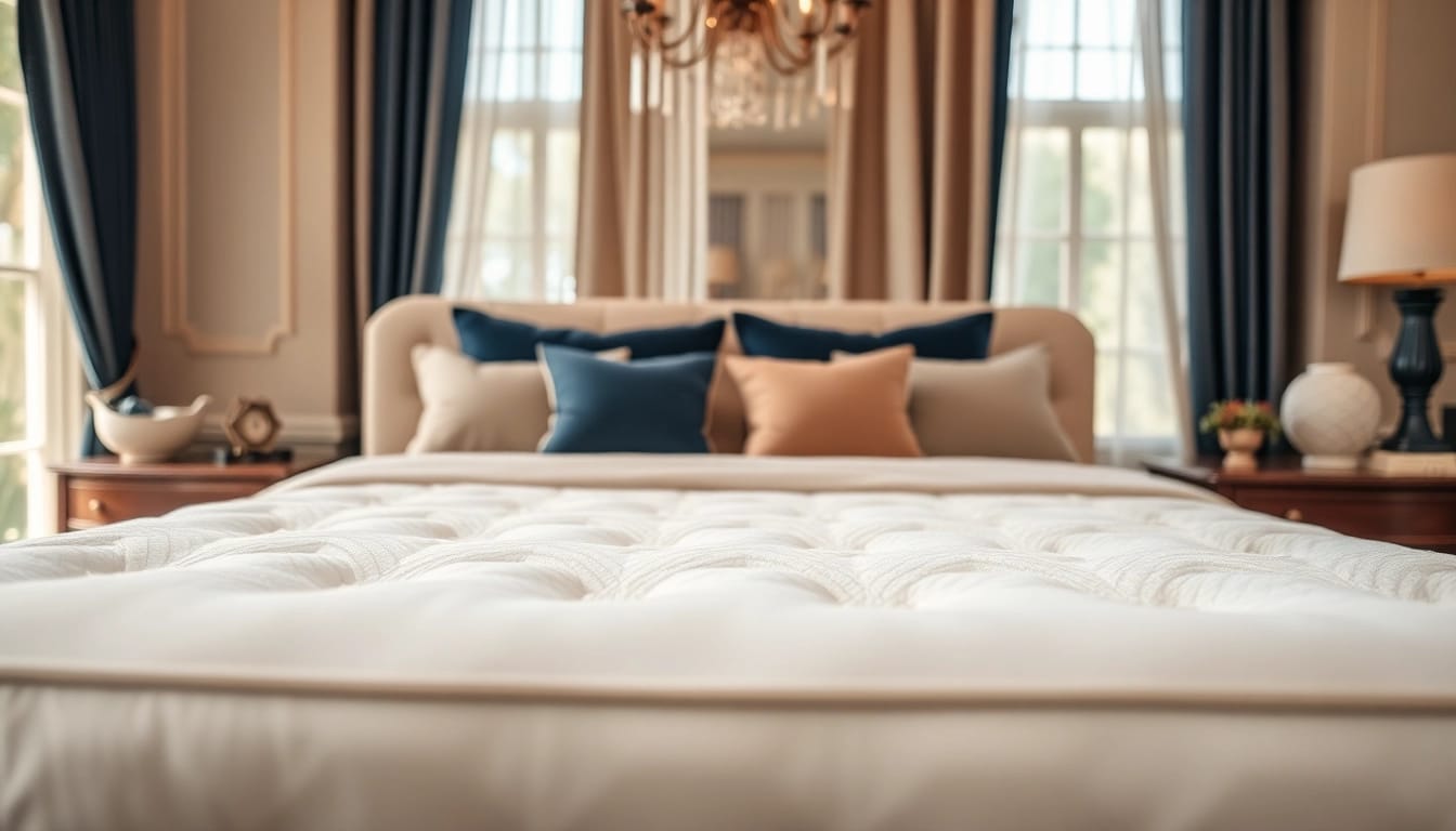Experience the comfort of Stearns and Foster pillow top with luxurious design and inviting atmosphere.