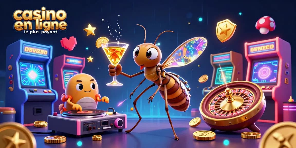 Jouez au casino en ligne le plus payant avec un moustique en résine et des machines colorées.