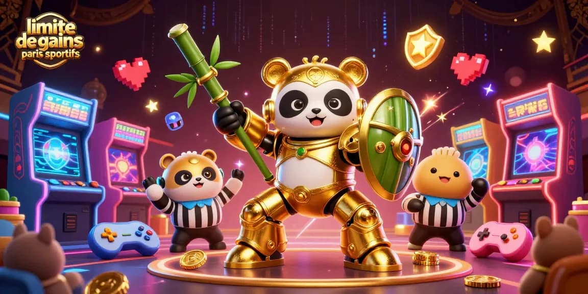 Limiter les gains aux paris sportifs avec ce combat palpitant entre un panda en armure et une foule enthousiaste.