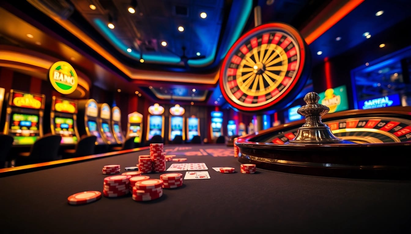 S8 players enjoying a thrilling casino experience with poker chips and vibrant cards on a gaming table.
