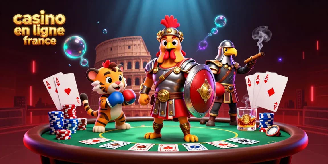 Jouez dans le casino en ligne France avec des éléments de poker et une ambiance dynamique.