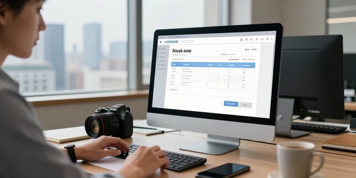 Detect fraud invoice with advanced AI technology in a professional office setting.