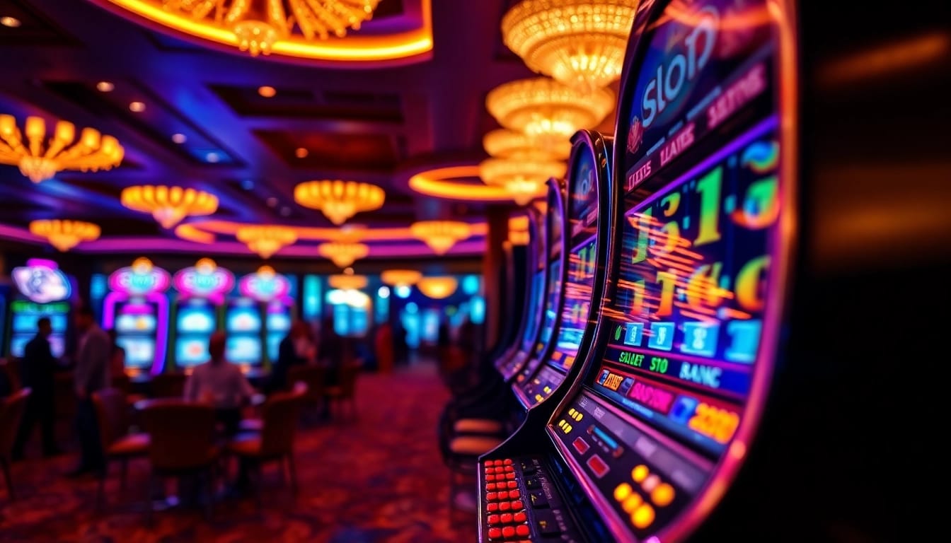 Menangkan permainan aplikasi slot dengan mesin slot yang berkilau dan menarik di kasino.