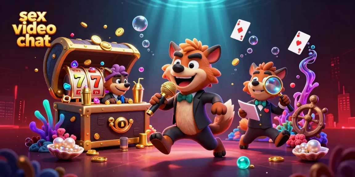 Experience thrilling sex video chat with vibrant, dynamic casino characters in a fun, colorful environment.