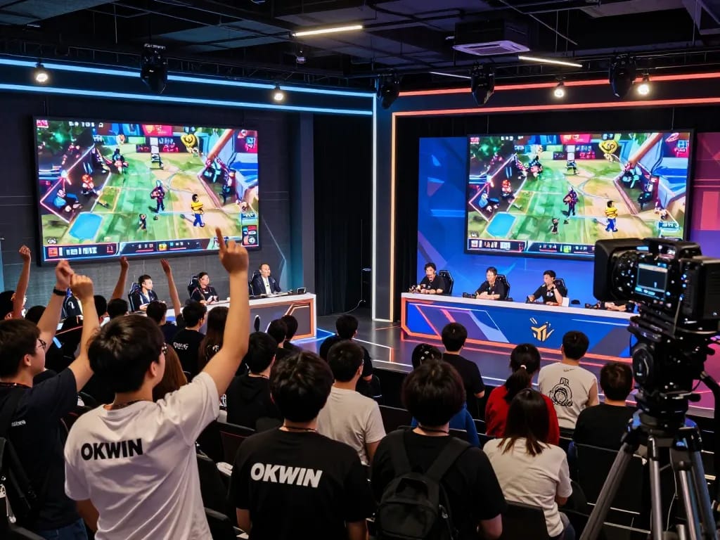 Watch exciting live matches on OKWIN TV bóng đá with vibrant esports atmosphere and fan engagement.