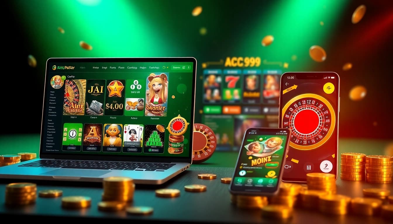 Interactive interface of ABC999 showcasing diverse online betting games with secure encryption.