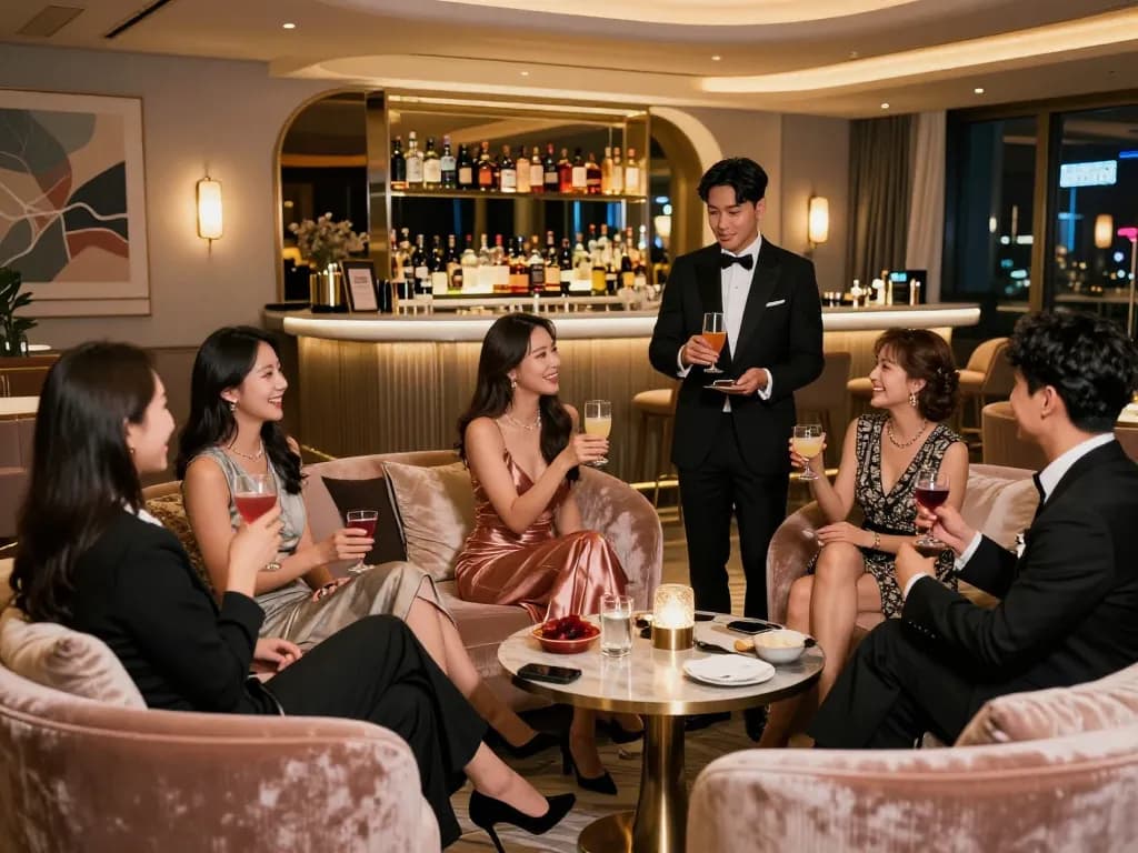 Experience the elegance of 강남쩜오 nightlife with upscale decor, lively atmosphere, and sophisticated service.