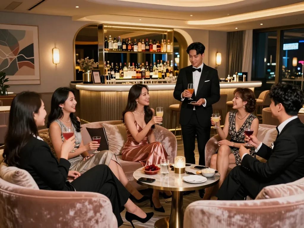Experience the elegance of 강남쩜오 nightlife with upscale decor, lively atmosphere, and sophisticated service.