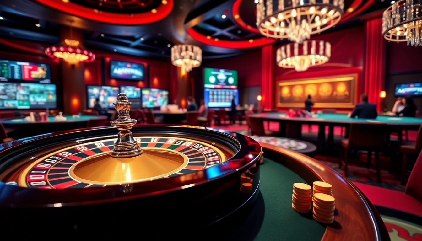Experience the thrill of casino gaming with fnew88.com, showcasing poker tables and roulette wheels that promise excitement.