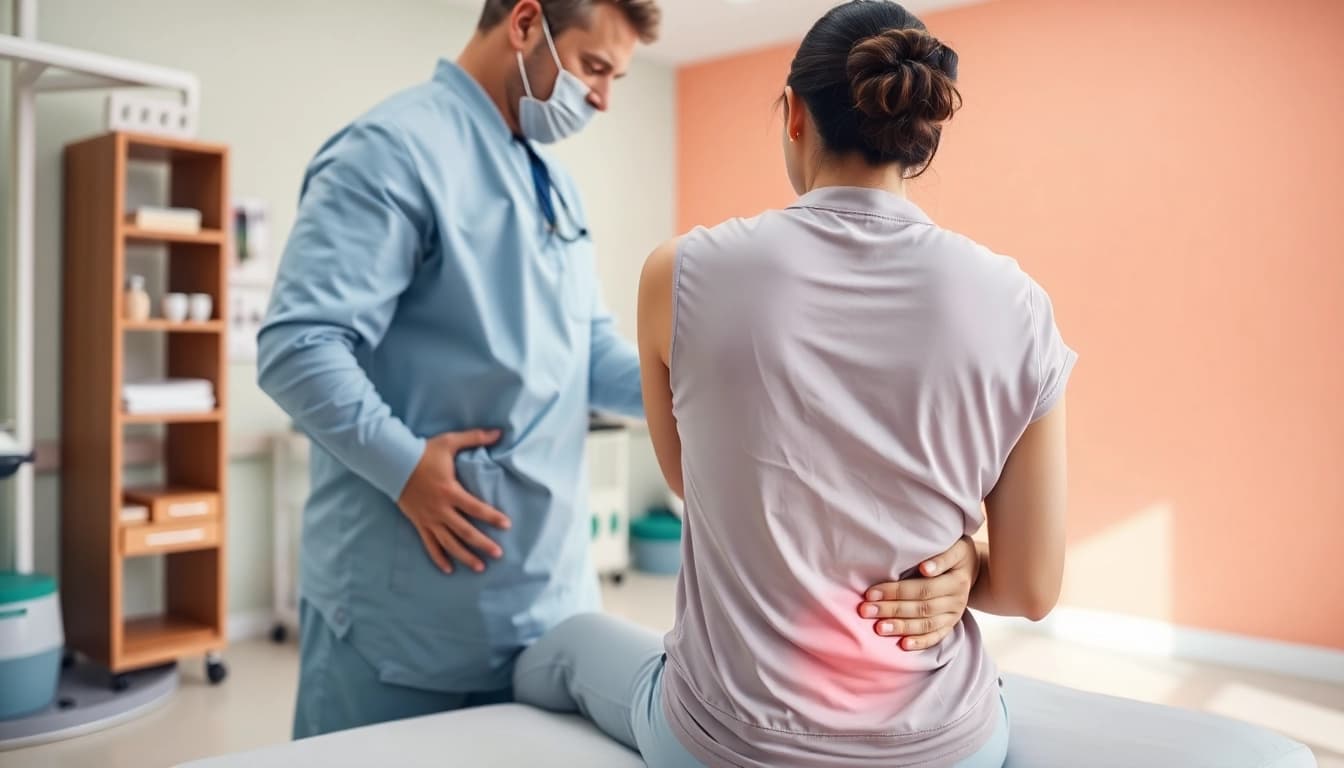 Engaging back pain treatment session showcasing professional techniques for relief.