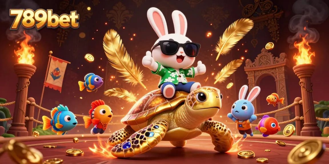 789bet tham gia cá cược hấp dẫn với thỏ may mắn và rùa vàng giữa không gian đầy màu sắc.