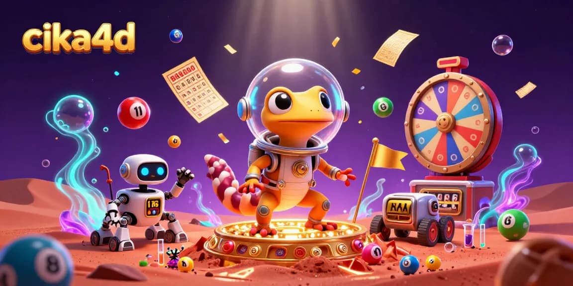 Experience thrilling casino action with cika4d, featuring vibrant lottery balls and dynamic game elements.