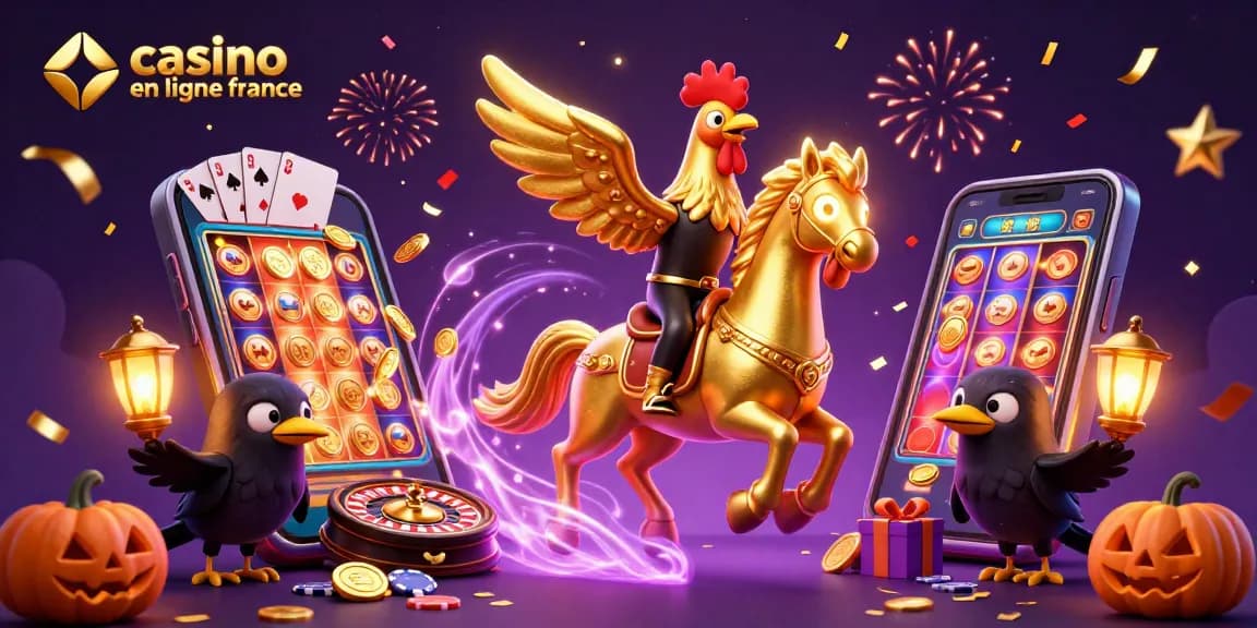 Jouez en toute sécurité au casino en ligne en France dans une ambiance festive avec des personnages animés et des jeux variés.