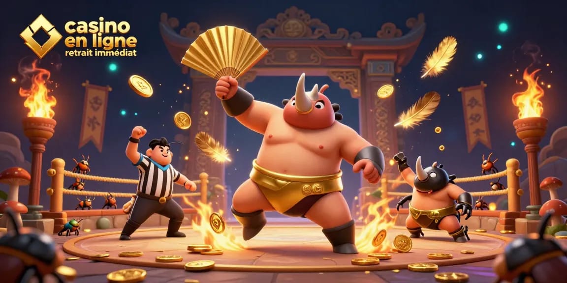 Gagnez rapidement avec casino en ligne retrait immédiat grâce à une scène animée de combat de scarabées.