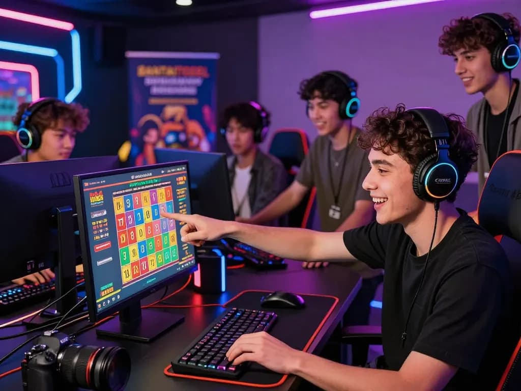 BANTAITOGEL online gambling platform showcasing players enjoying live lottery games in an exciting, vibrant atmosphere.