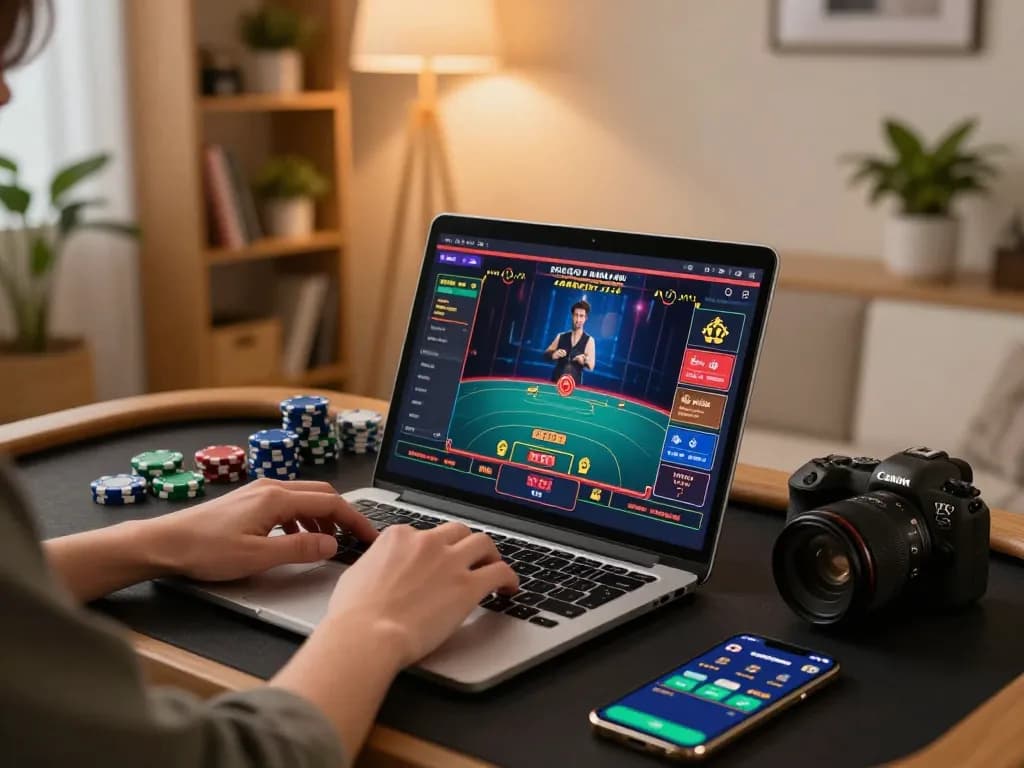 SIN88 betting strategies implemented during exciting live casino gaming session at home