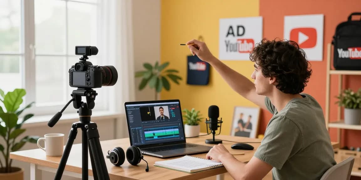 Affordable YouTube subscriber packages showcased in a vibrant content creation studio with engaging setup and energetic atmosphere.