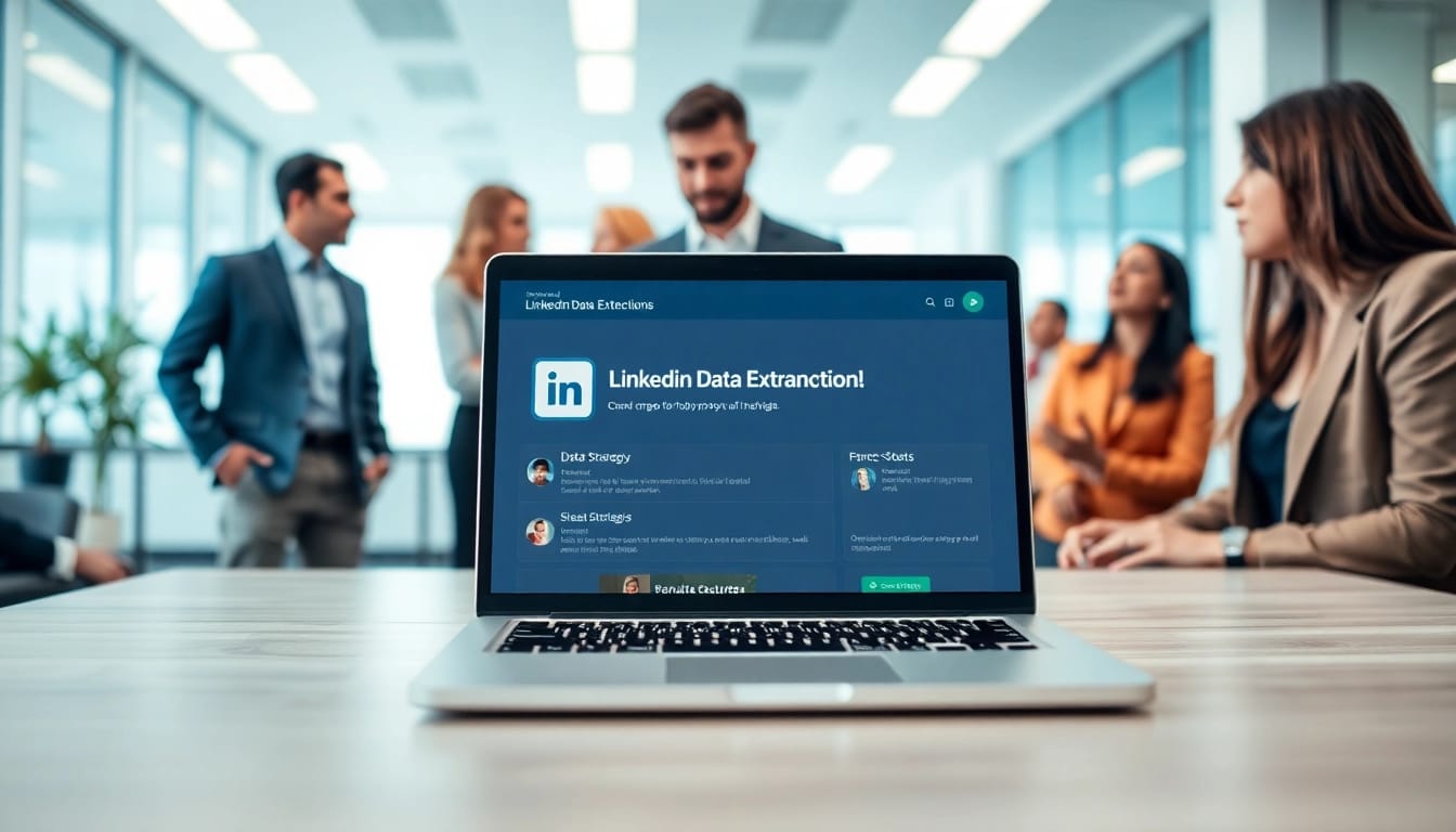 Utilize a linkedin data extraction tool effectively in a collaborative professional environment.