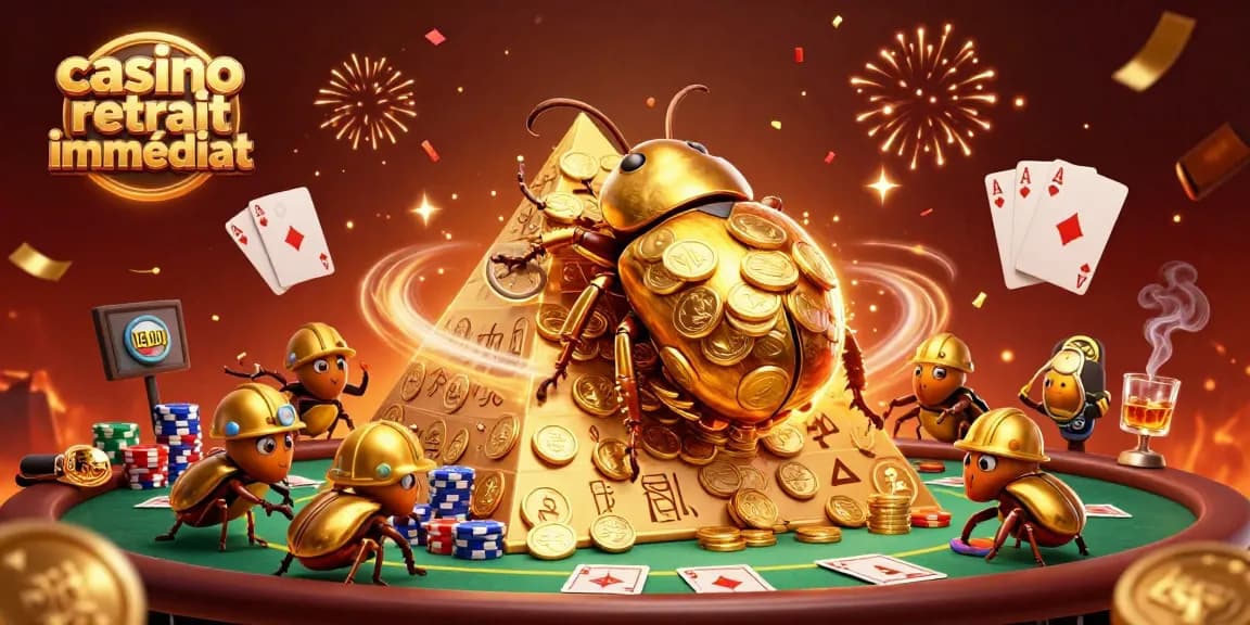 Retrouvez le meilleur des casinos avec retrait immédiat, témoignant d'une expérience de jeu rapide et excitante.