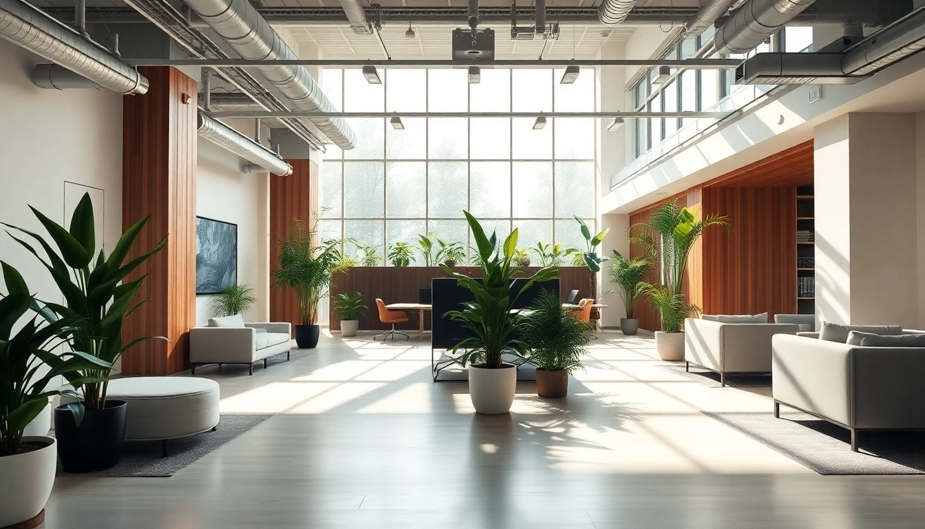 Interior architect designing a modern workspace with a focus on functionality and style.