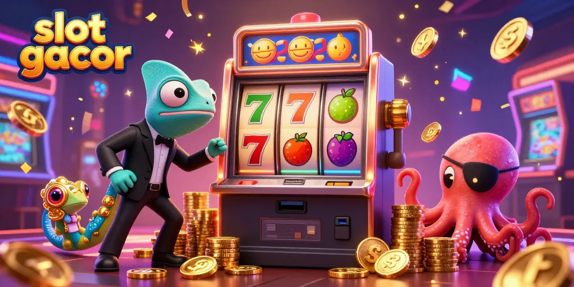 Menangkan hadiah besar dengan permainan slot gacor di kasino, di tengah suasana ceria dan penuh warna.