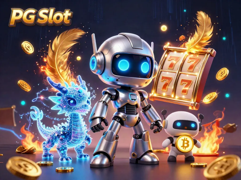 เล่นสล็อต PG Slot พร้อมกับหุ่นยนต์ไซเบอร์และมังกร AI ในโลกคาสิโนดิจิทัล