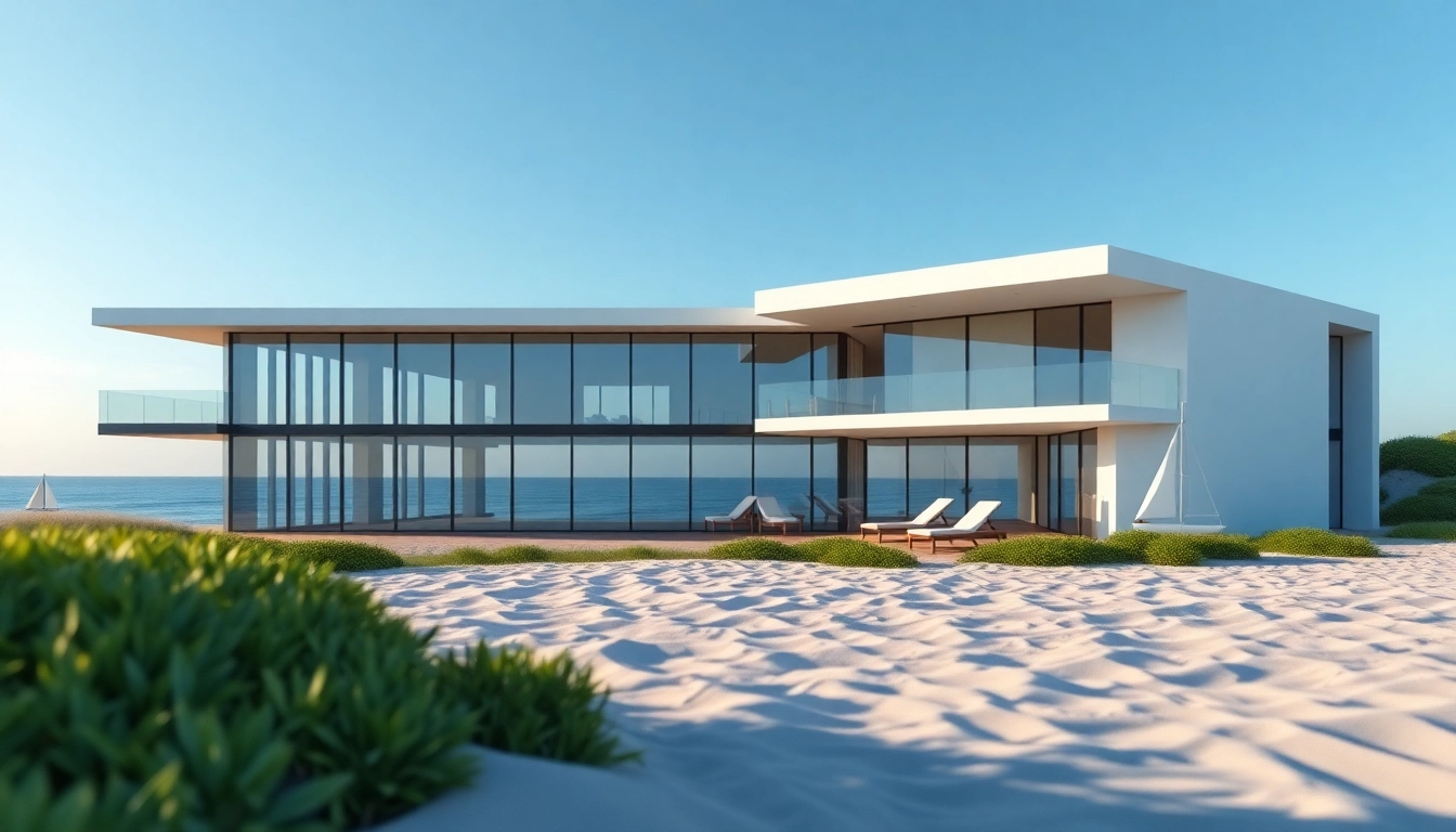 Showcasing Orleans Cape, a modern coastal home with stunning beach surroundings and glass design.