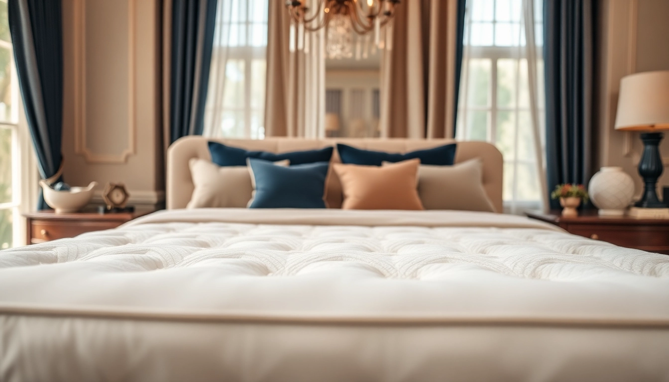 Experience the comfort of Stearns and Foster pillow top with luxurious design and inviting atmosphere.