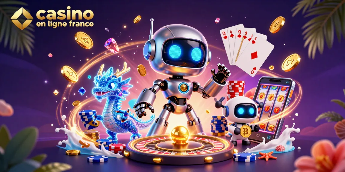 Plongez dans l'univers du casino en ligne France avec des personnages animés captivants regroupés autour d'éléments de jeu fascinants et brillants.