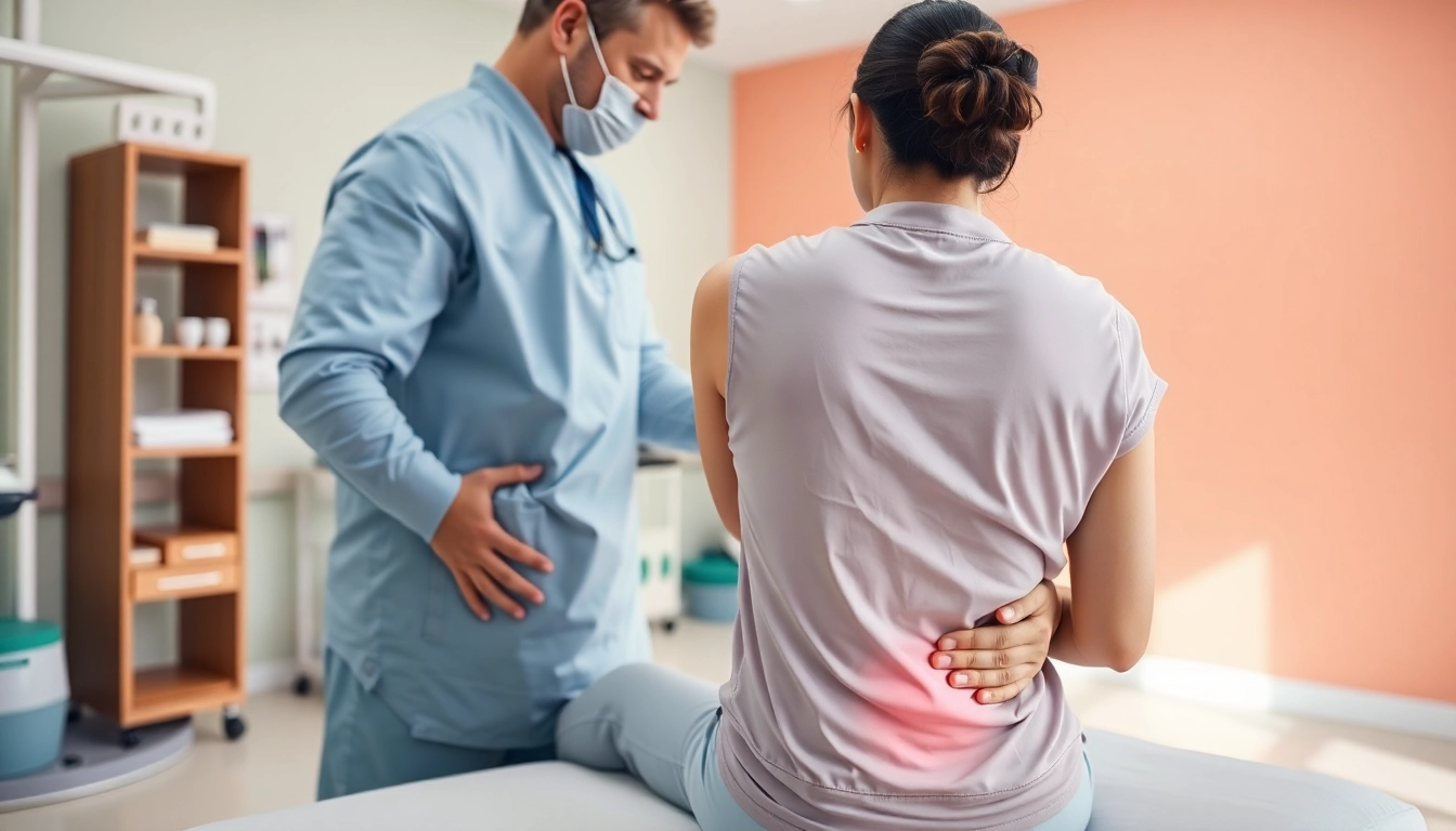 Engaging back pain treatment session showcasing professional techniques for relief.