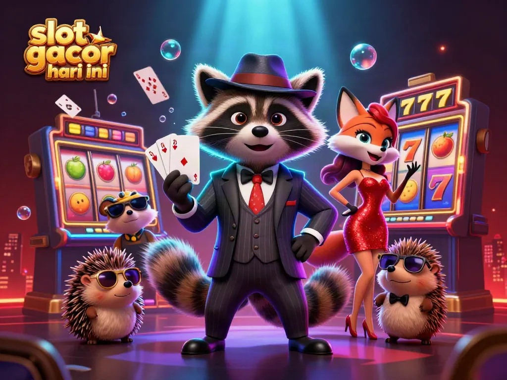 Menggunakan slot gacor hari ini untuk meraih kemenangan besar, lihat rakun, rubah, dan landak di kasino virtual.
